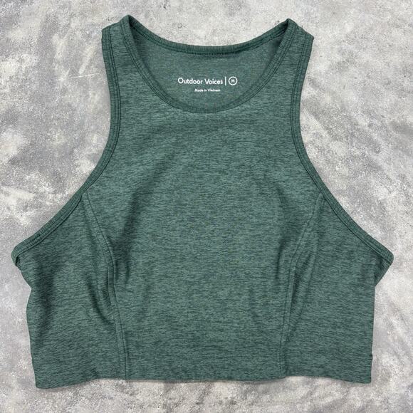 Outdoor Voices Athena Green Crop Top Size Small - Picture 2 of 7